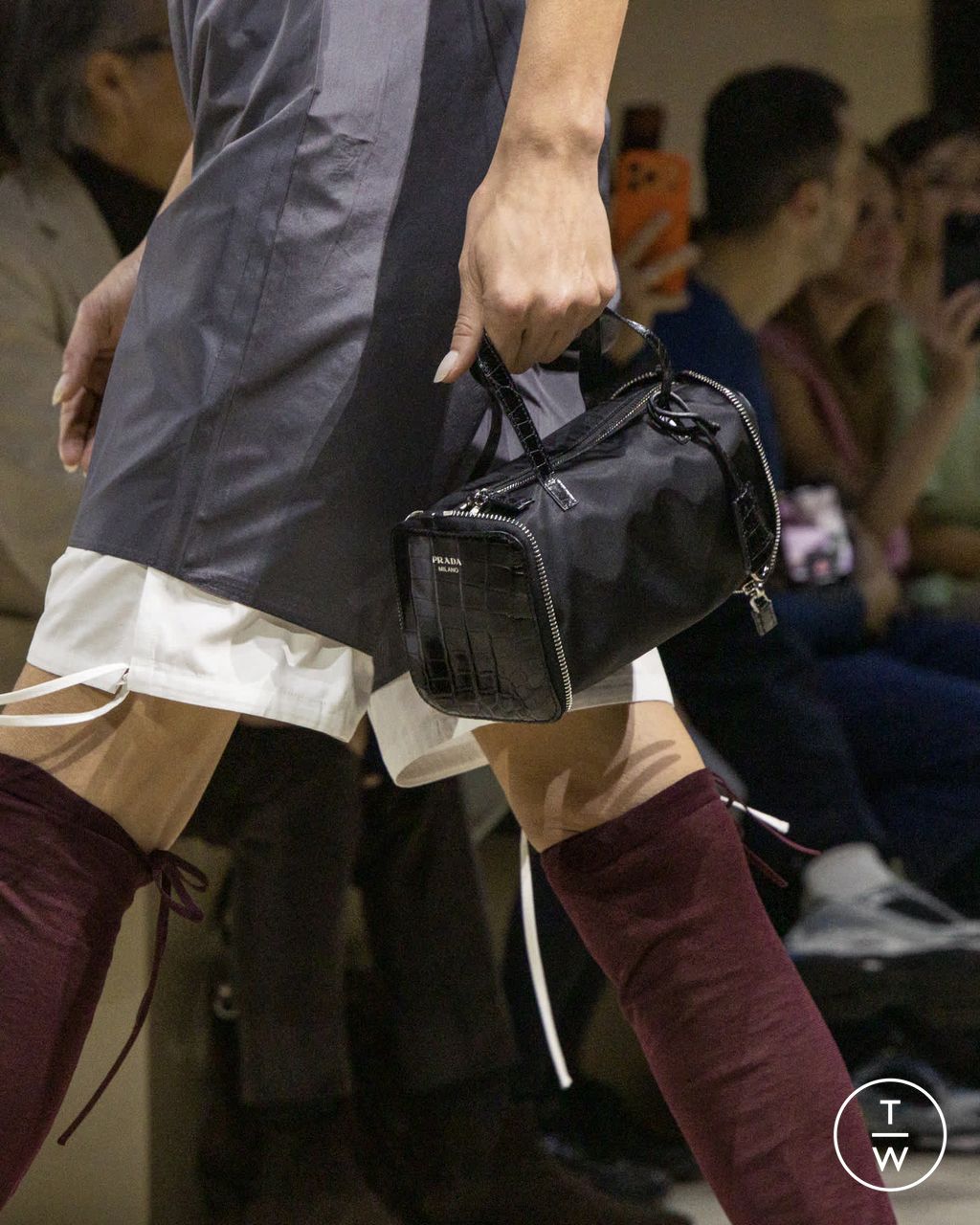 Fashion Week Milan Fall/Winter 2026 look 121 from the Prada collection 女装配饰