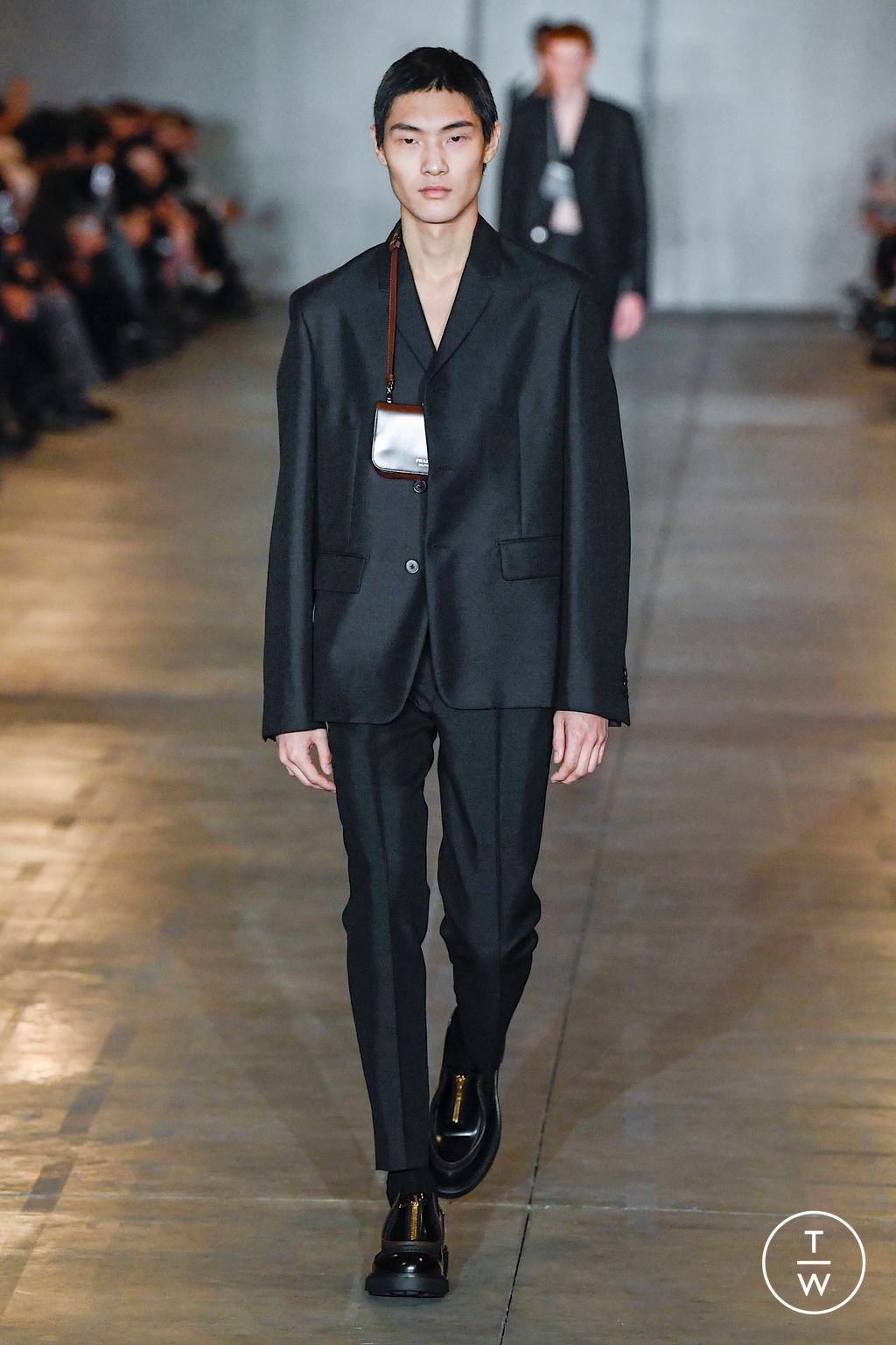 Fashion Week Milan Fall/Winter 2023 look 3 from the Prada collection 男装