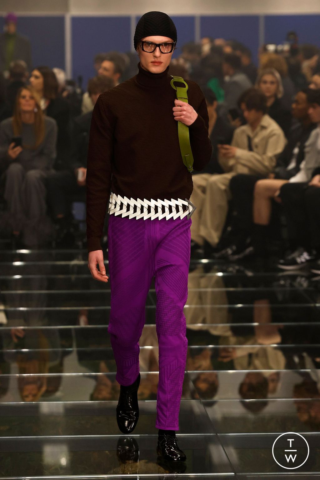 Fashion Week Milan Fall/Winter 2024 look 10 from the Prada collection 男装