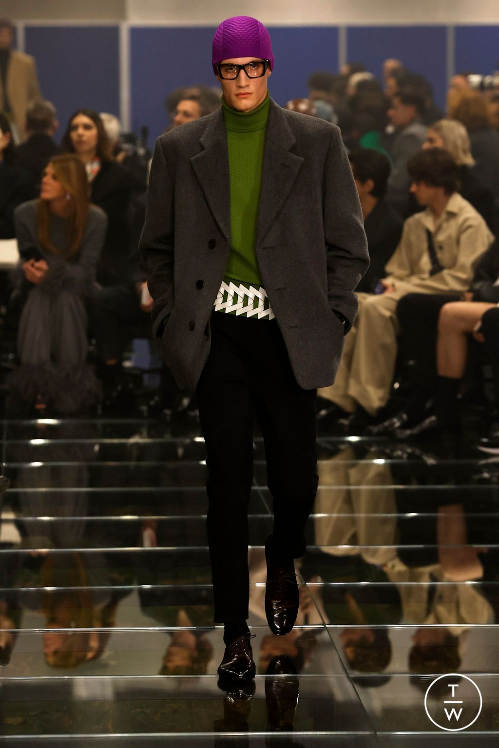 Fashion Week Milan Fall/Winter 2024 look 12 from the Prada collection 男装