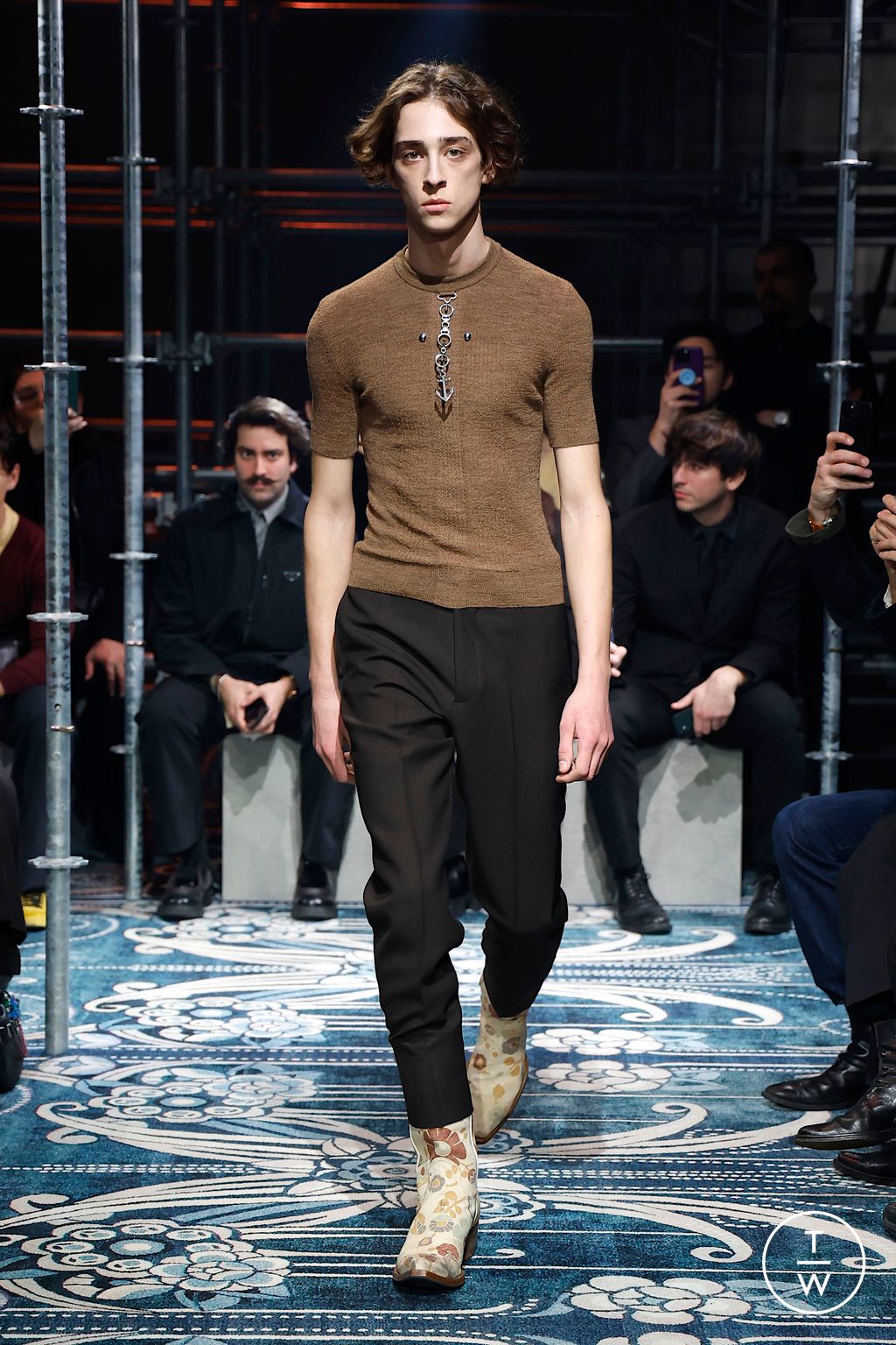 Fashion Week Milan Fall/Winter 2025 look 1 from the Prada collection menswear
