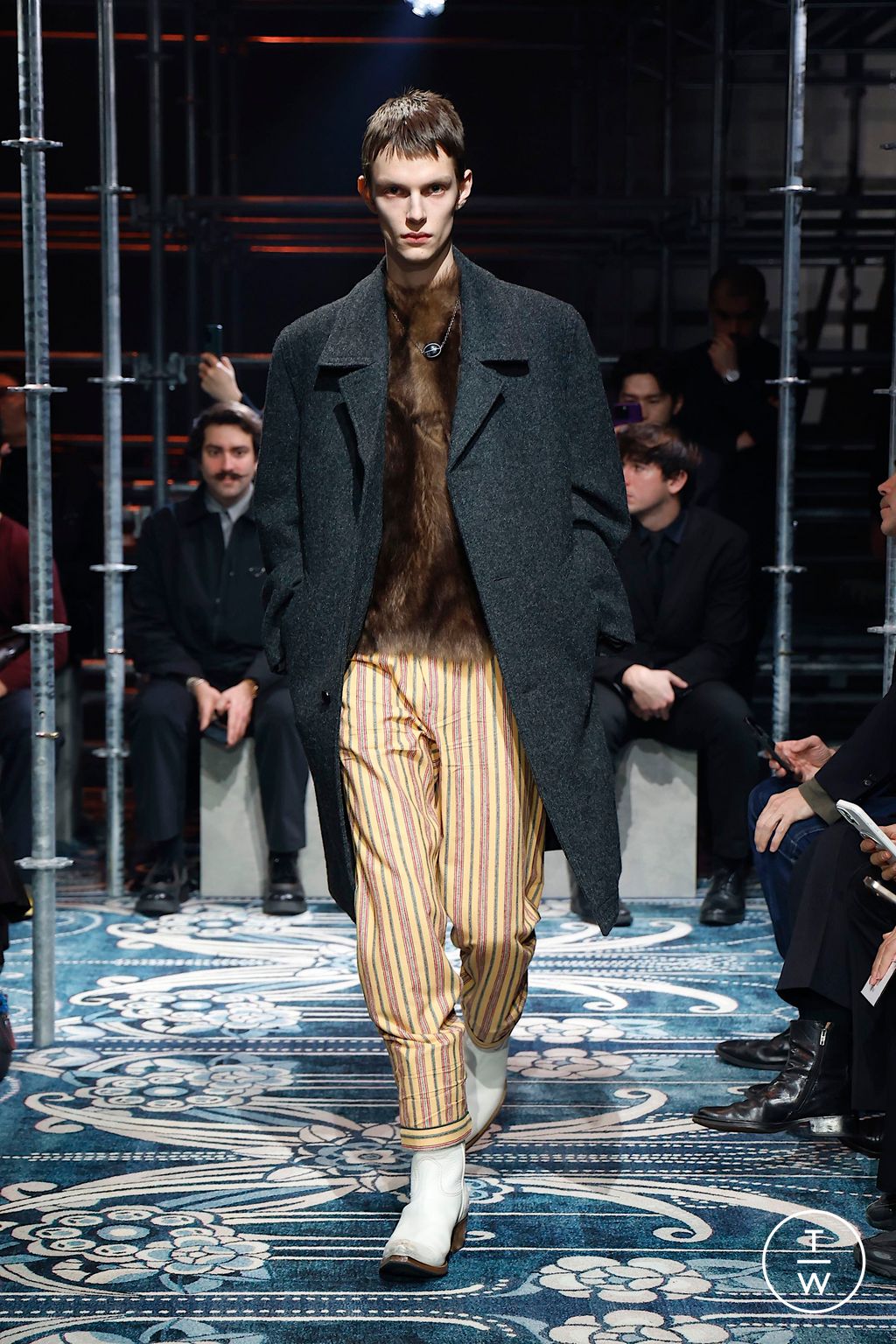 Fashion Week Milan Fall/Winter 2025 look 32 from the Prada collection menswear