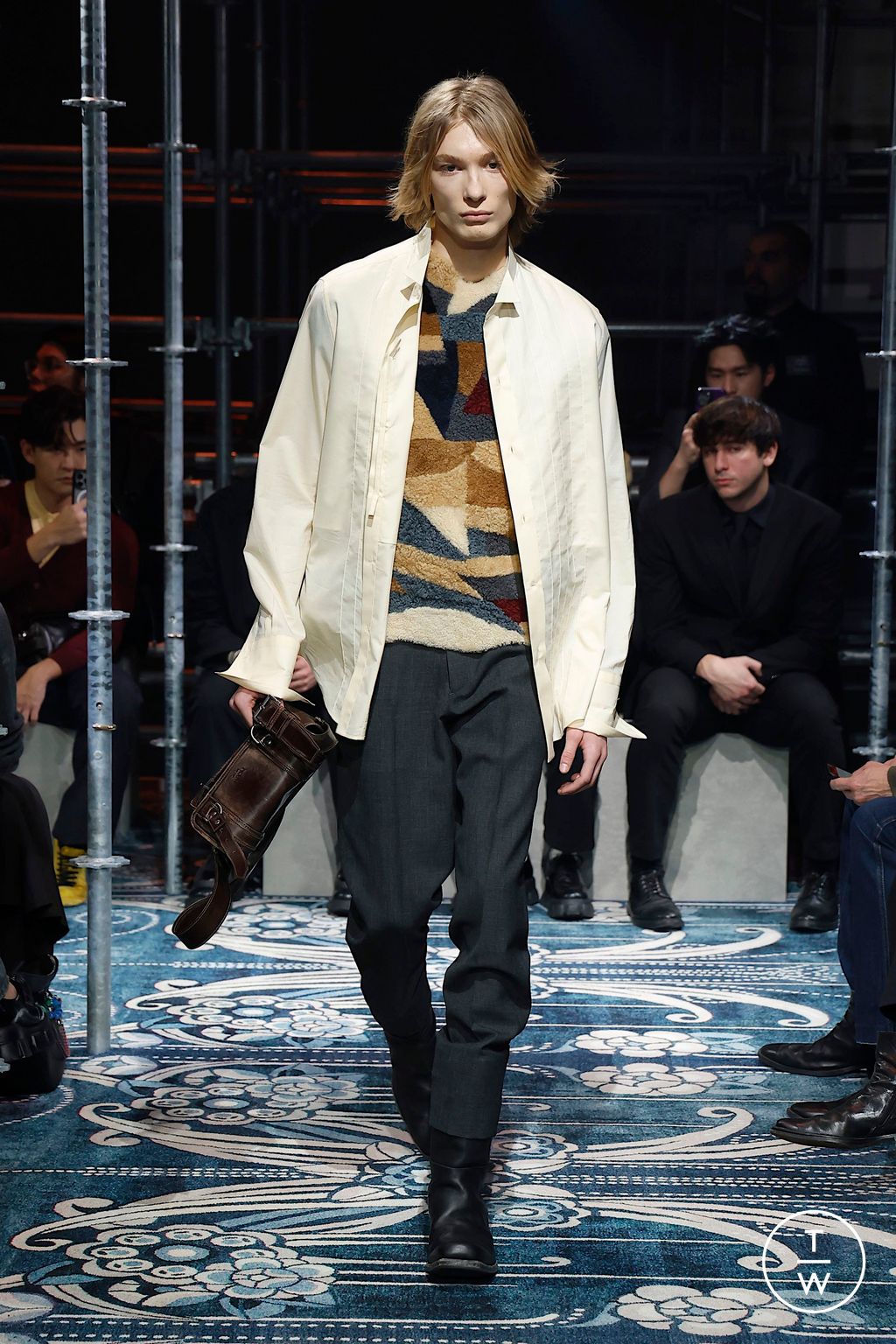 Fashion Week Milan Fall/Winter 2025 look 48 from the Prada collection menswear