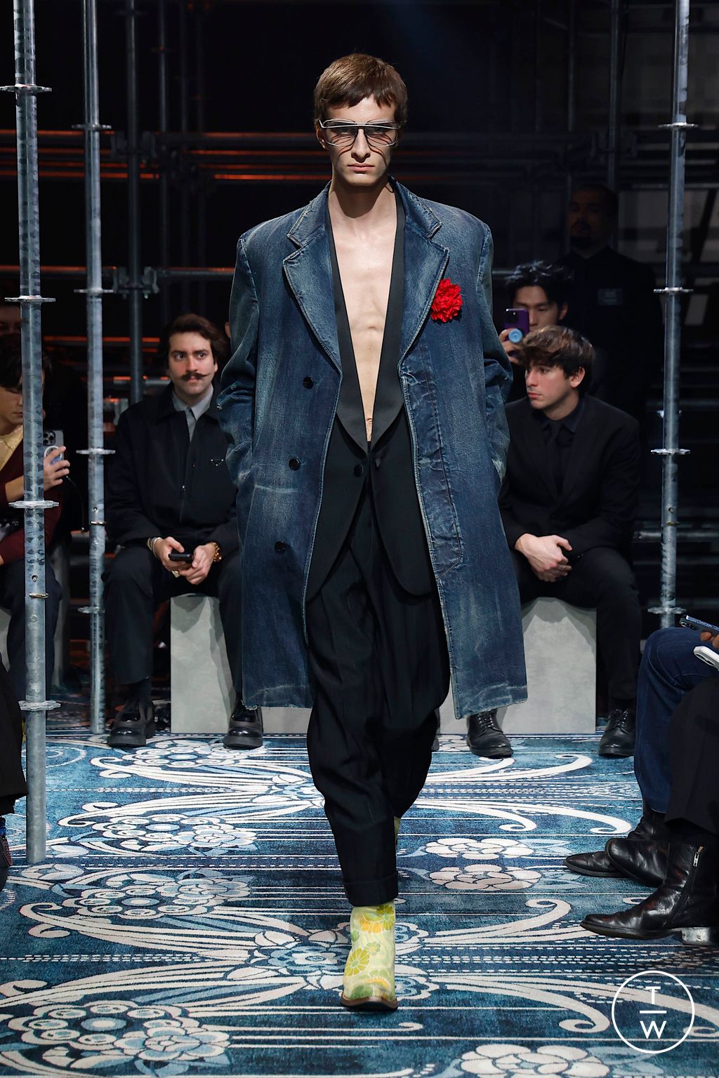 Fashion Week Milan Fall/Winter 2025 look 52 from the Prada collection menswear