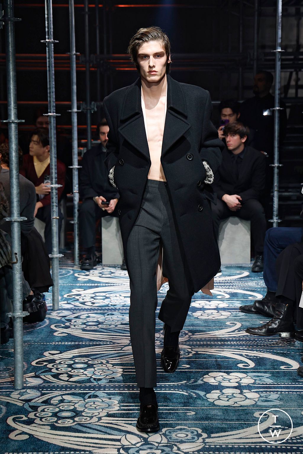 Fashion Week Milan Fall/Winter 2025 look 53 from the Prada collection menswear