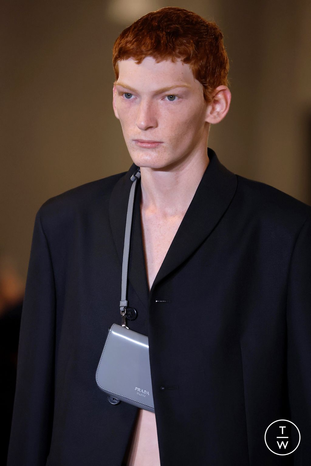 Fashion Week Milan Fall/Winter 2023 look 3 from the Prada collection menswear accessories