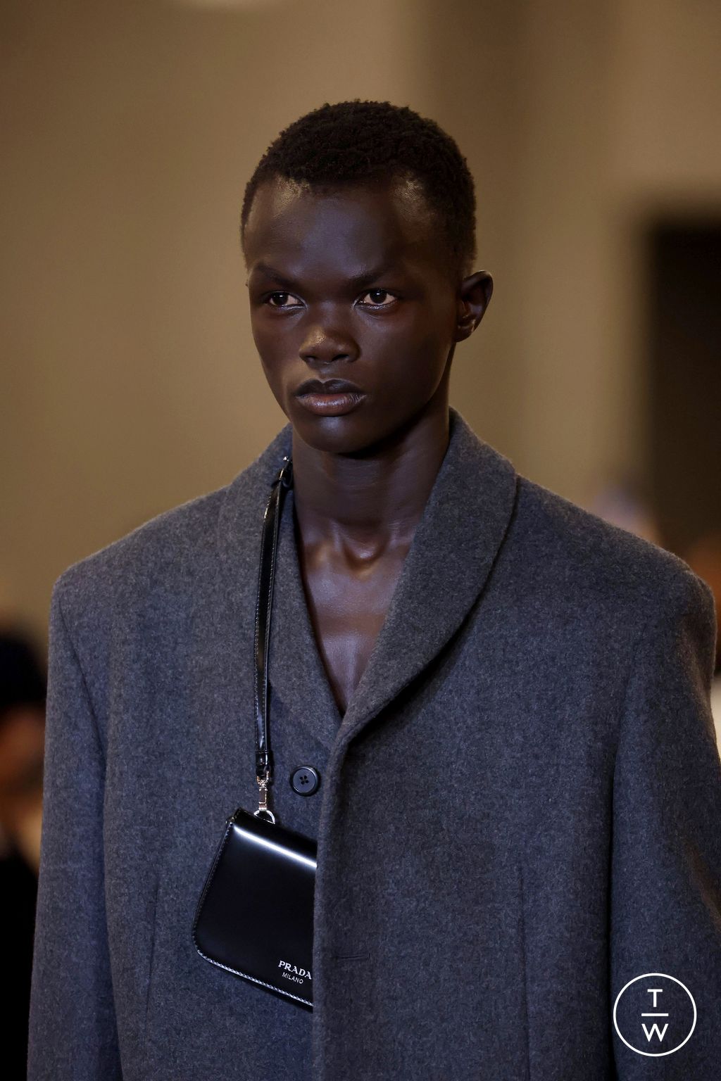 Fashion Week Milan Fall/Winter 2023 look 4 from the Prada collection menswear accessories