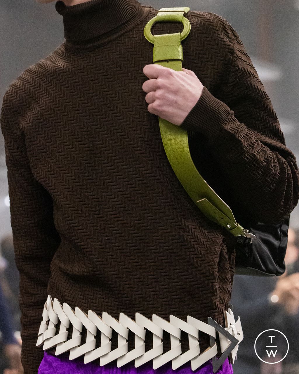 Fashion Week Milan Fall/Winter 2024 look 4 from the Prada collection menswear accessories