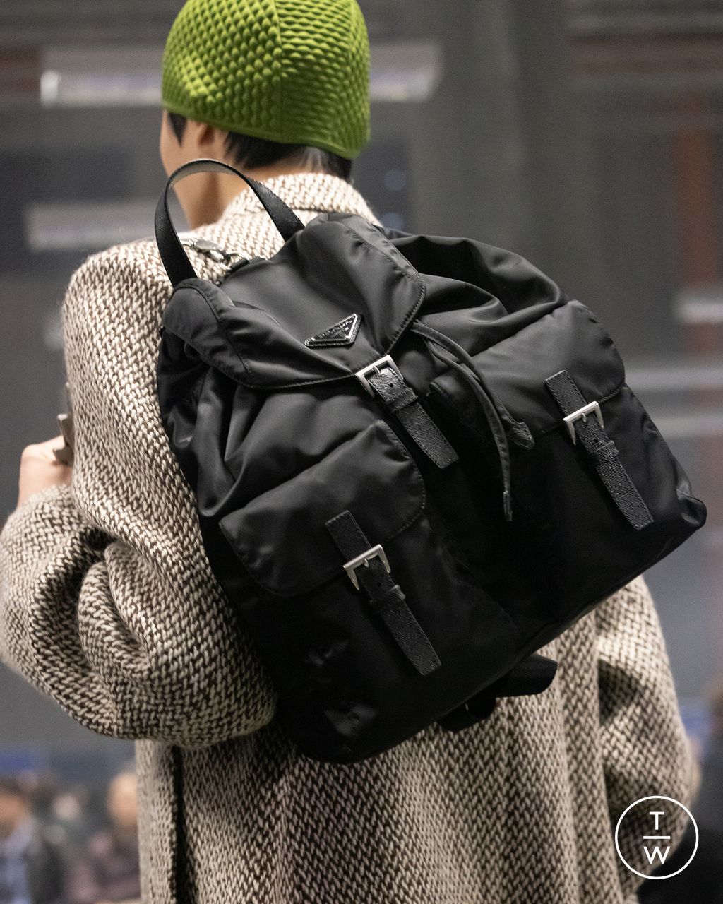 Fashion Week Milan Fall/Winter 2024 look 7 from the Prada collection menswear accessories