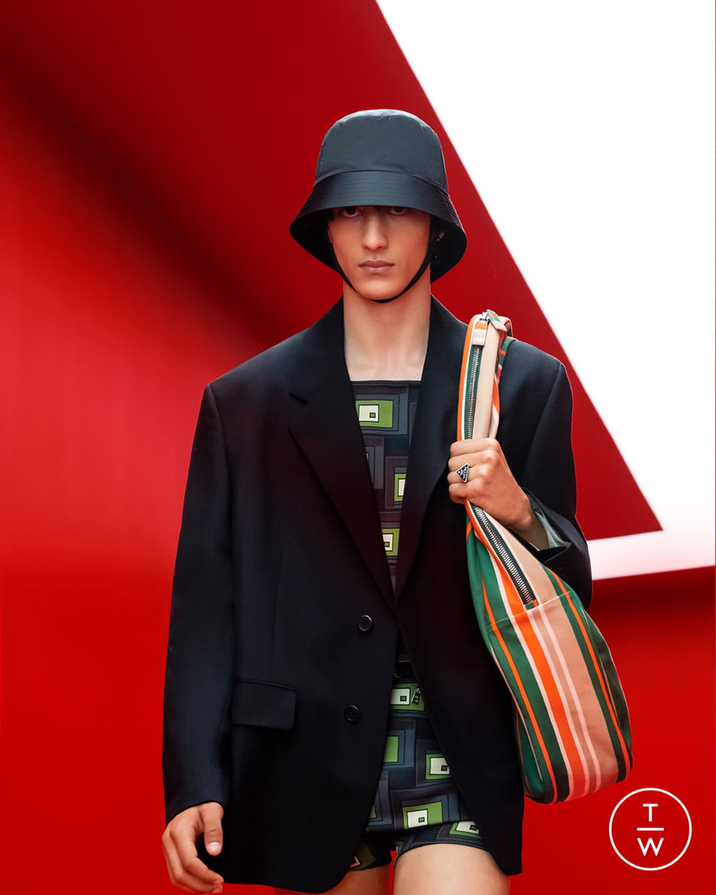 Fashion Week Milan Spring/Summer 2022 look 30 from the Prada collection menswear accessories