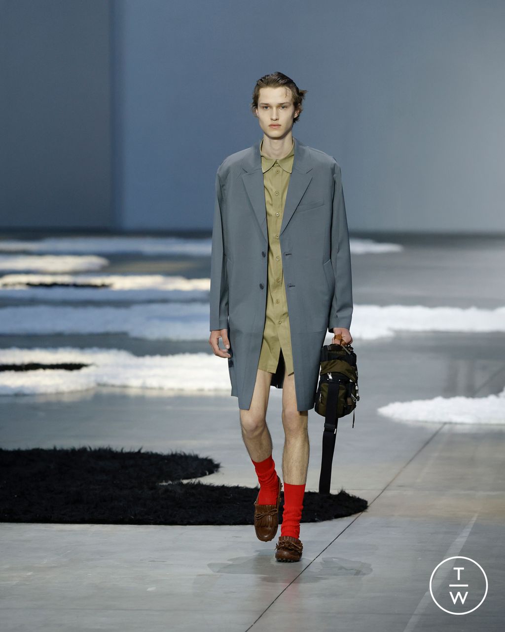 Fashion Week Milan Spring/Summer 2026 look 53 from the Prada collection menswear