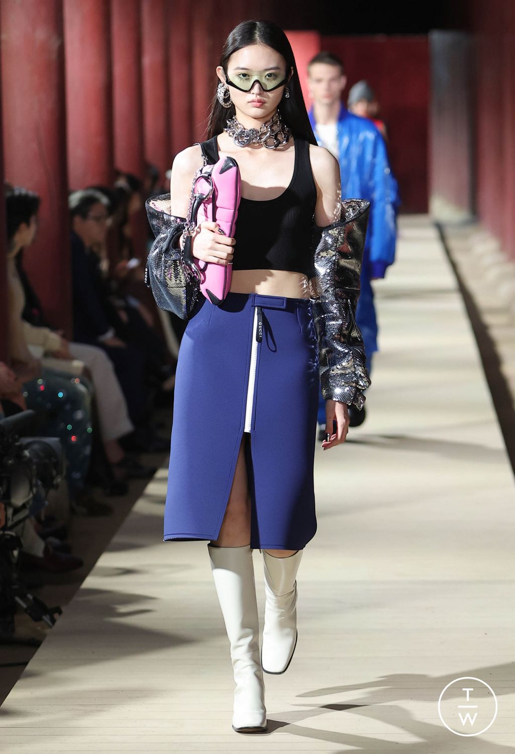 Fashion Week Milan Resort 2024 look 49 from the Gucci collection womenswear