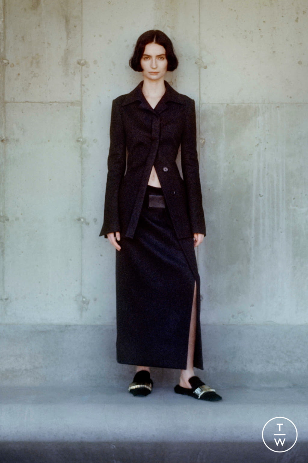 Fashion Week New York Fall/Winter 2021 look 1 from the Proenza Schouler collection womenswear
