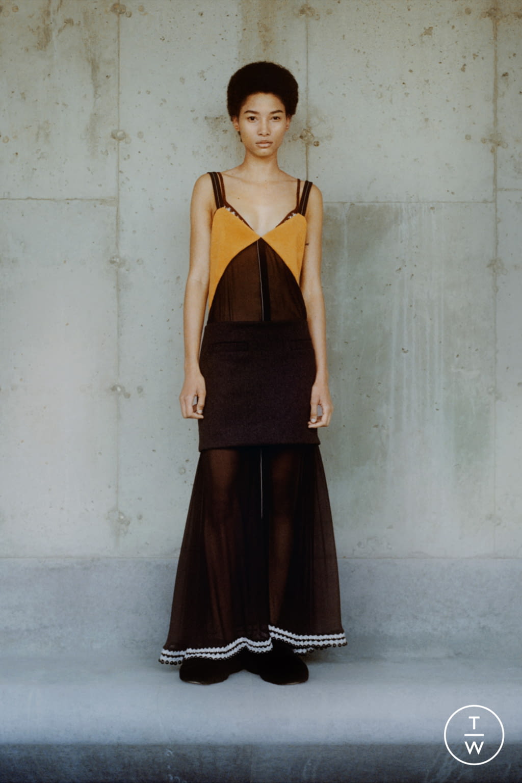 Fashion Week New York Fall/Winter 2021 look 24 from the Proenza Schouler collection womenswear