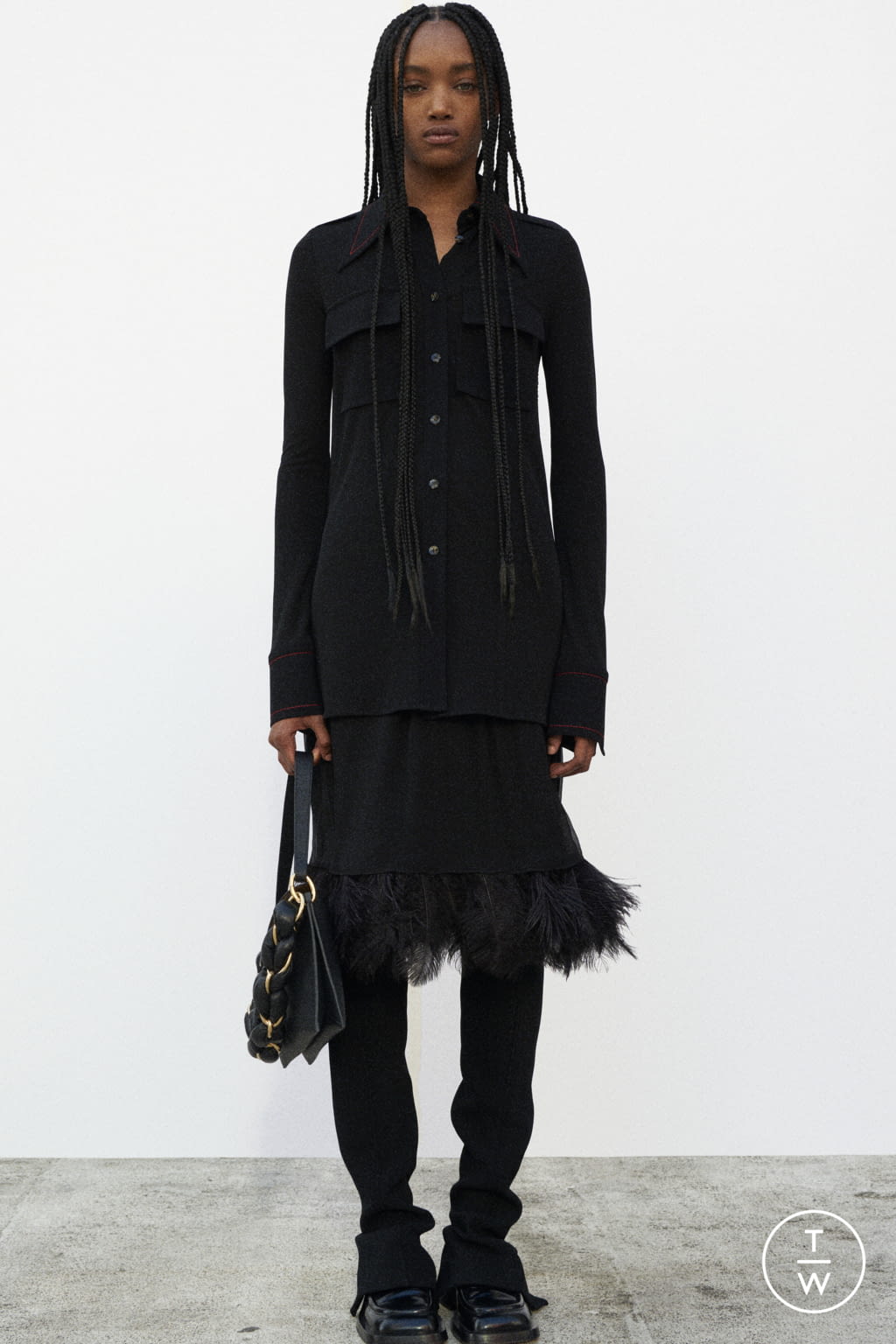 Fashion Week New York Pre-Fall 2022 look 13 from the Proenza Schouler collection womenswear