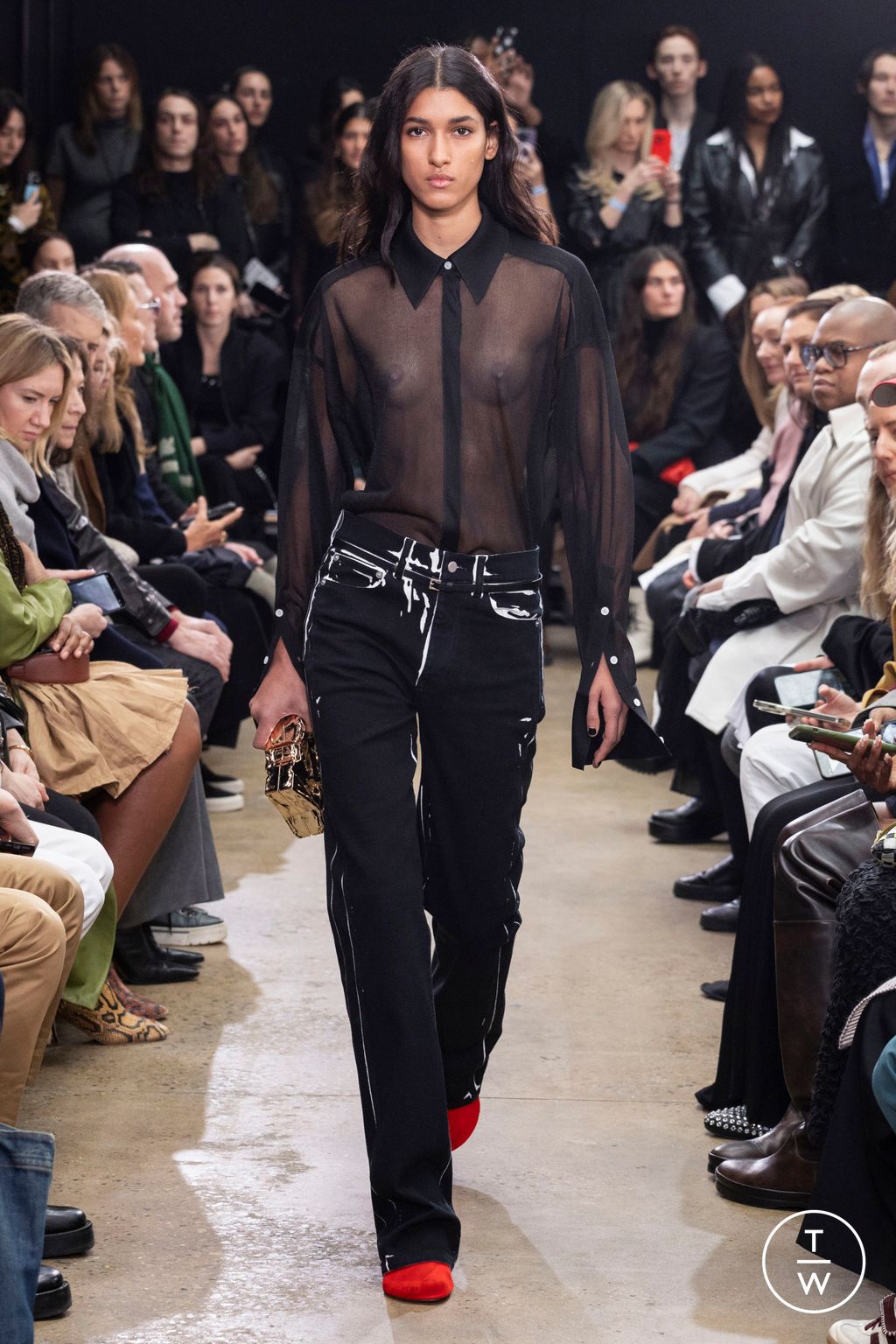 Fashion Week New York Fall/Winter 2024 look 14 from the Proenza Schouler collection womenswear