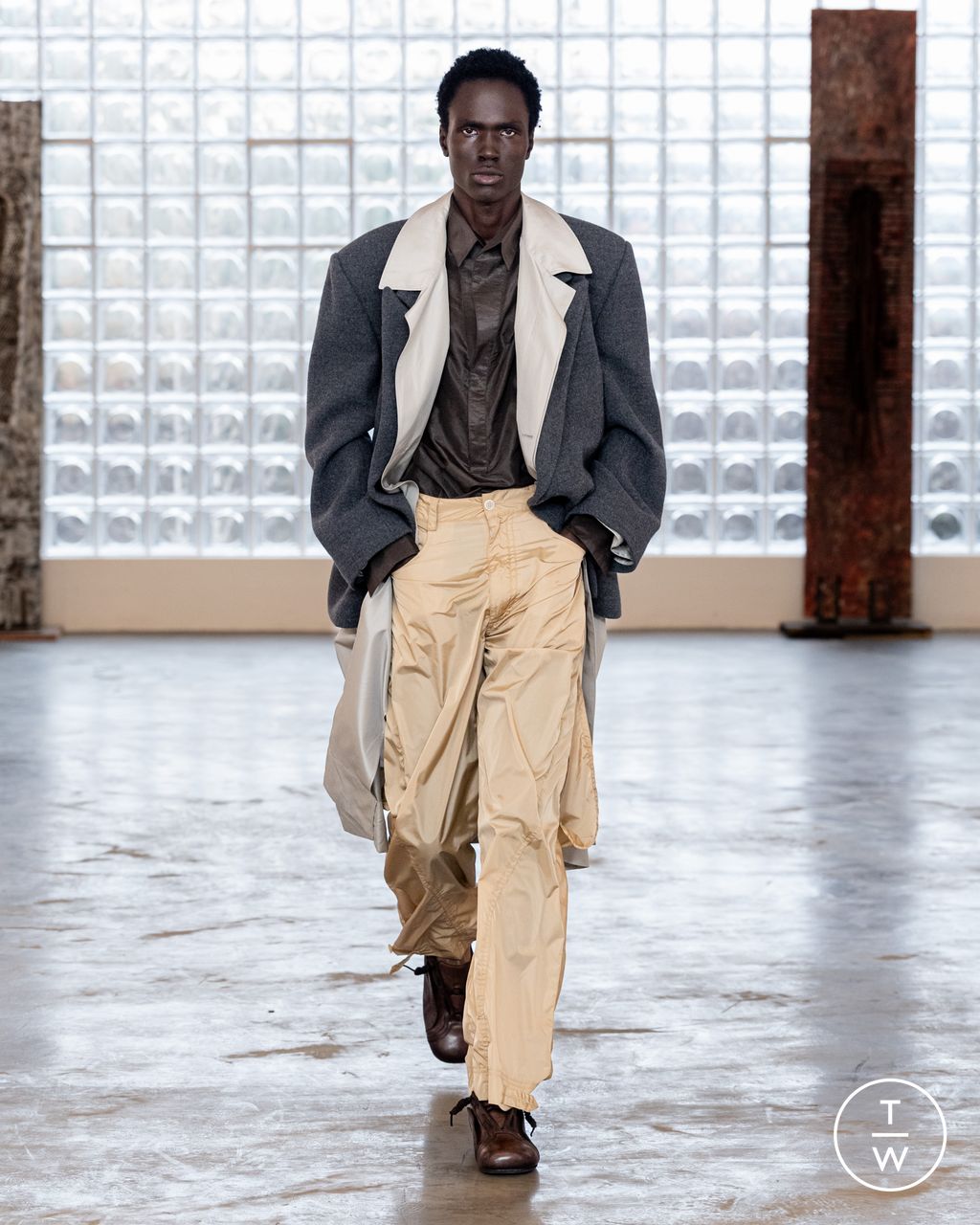 Fashion Week Milan Fall/Winter 2026 look 7 de la collection Pronounce menswear