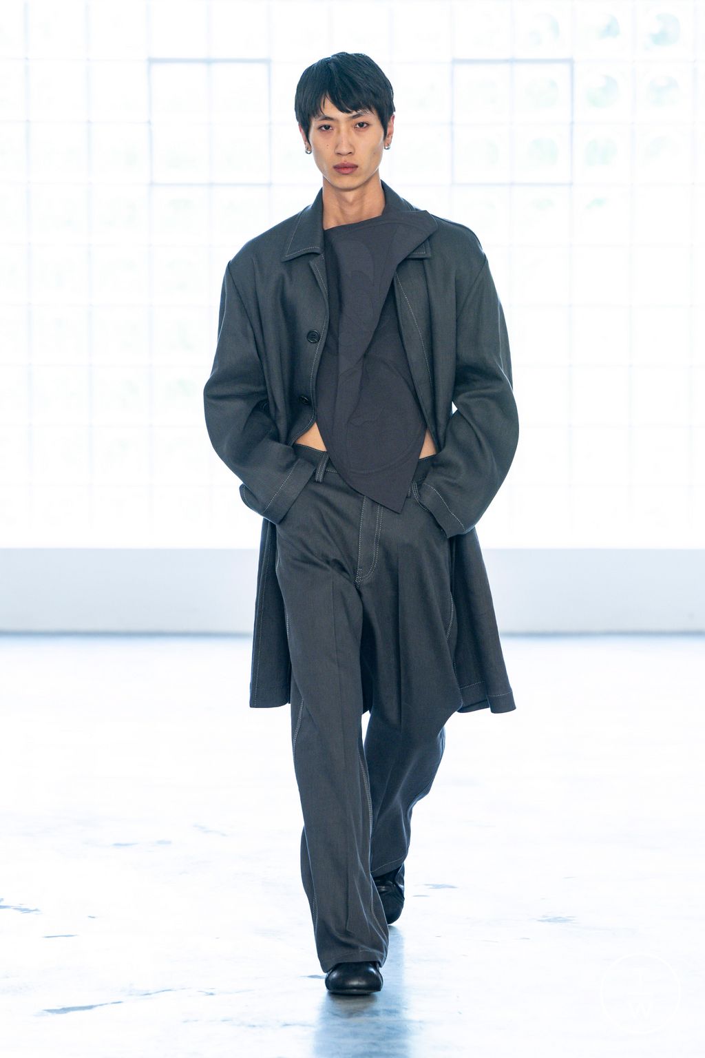 Fashion Week Milan Spring/Summer 2026 look 22 de la collection Pronounce menswear