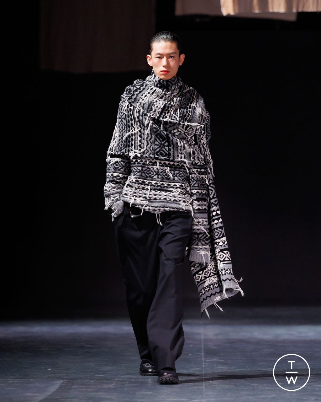 Fashion Week Milan Fall/Winter 2026 look 6 from the Qasimi collection menswear