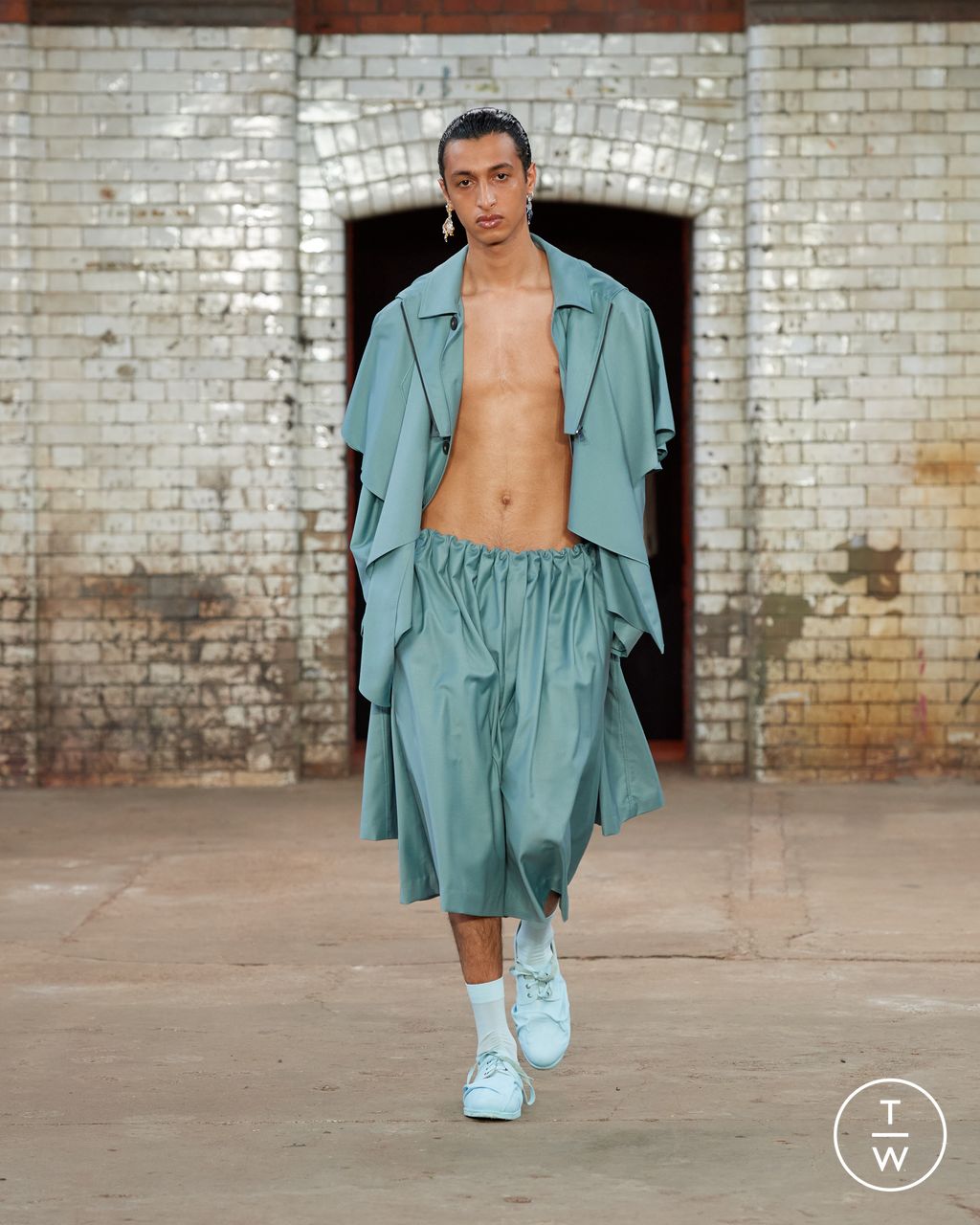 Fashion Week London Spring-Summer 2025 look 10 from the Qasimi collection 男装