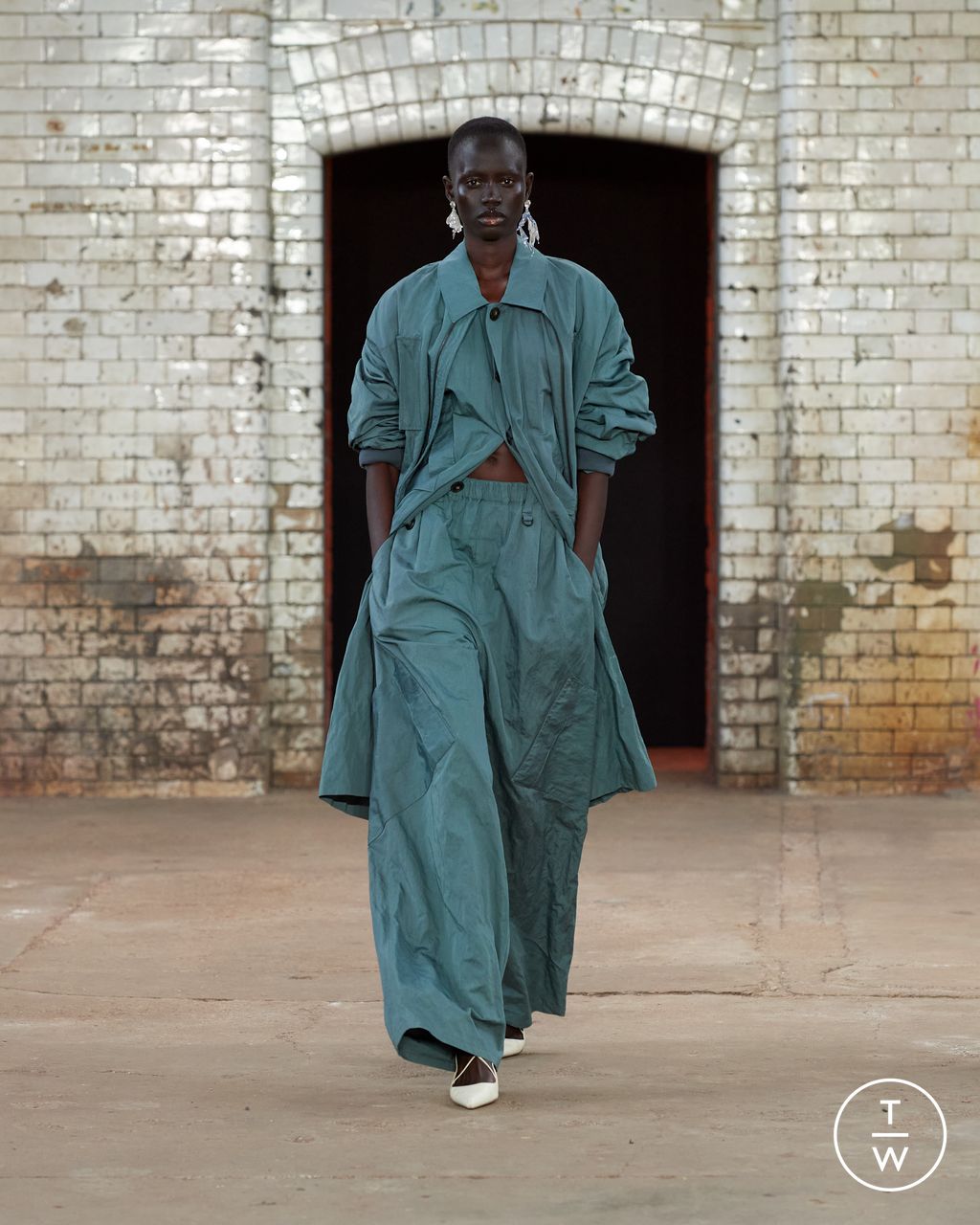 Fashion Week London Spring-Summer 2025 look 12 from the Qasimi collection 男装