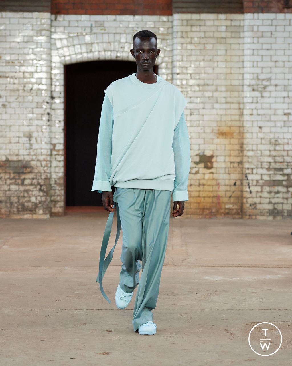 Fashion Week London Spring-Summer 2025 look 13 from the Qasimi collection menswear
