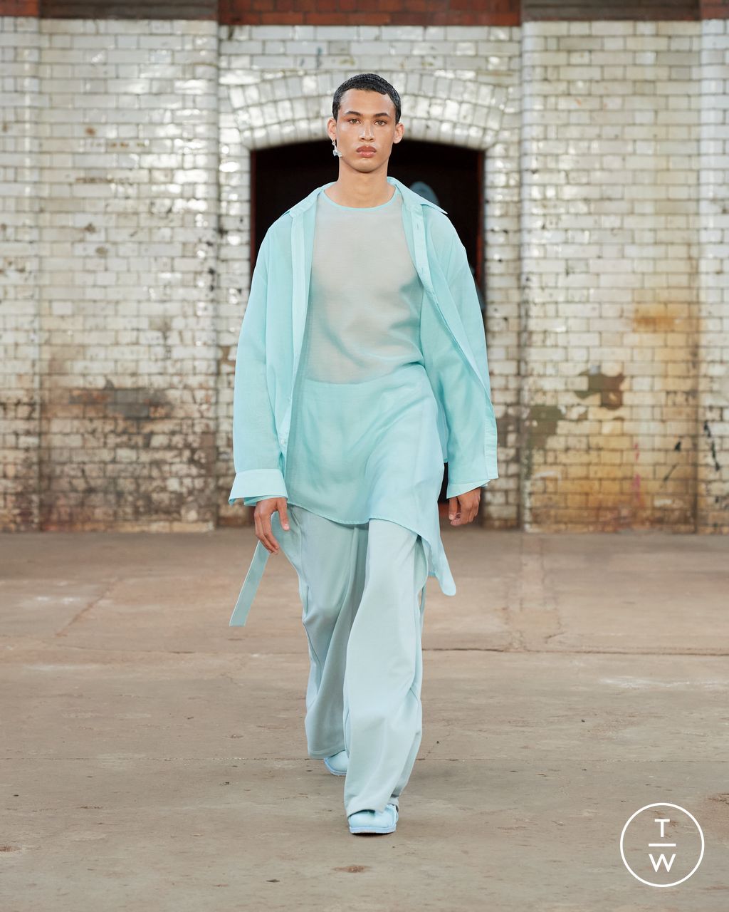 Fashion Week London Spring-Summer 2025 look 14 from the Qasimi collection 男装