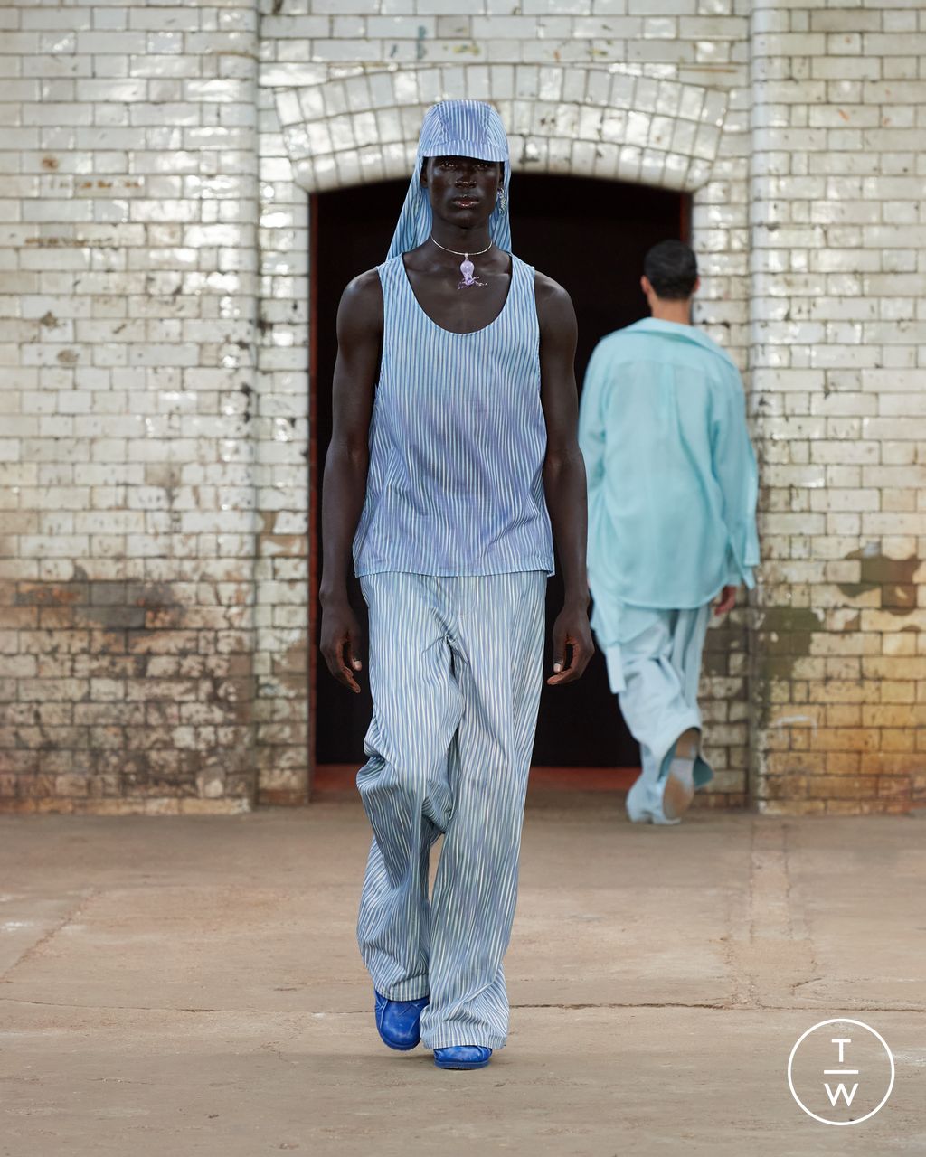 Fashion Week London Spring-Summer 2025 look 17 from the Qasimi collection menswear