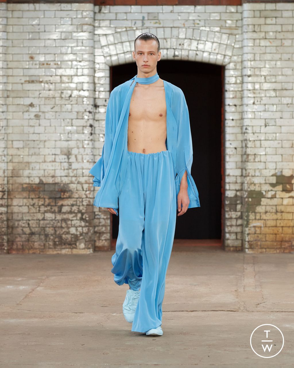 Fashion Week London Spring-Summer 2025 look 19 from the Qasimi collection 男装