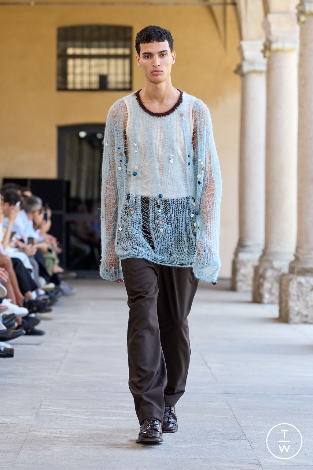 Fashion Week Milan Spring/Summer 2026 look 11 from the Qasimi collection menswear