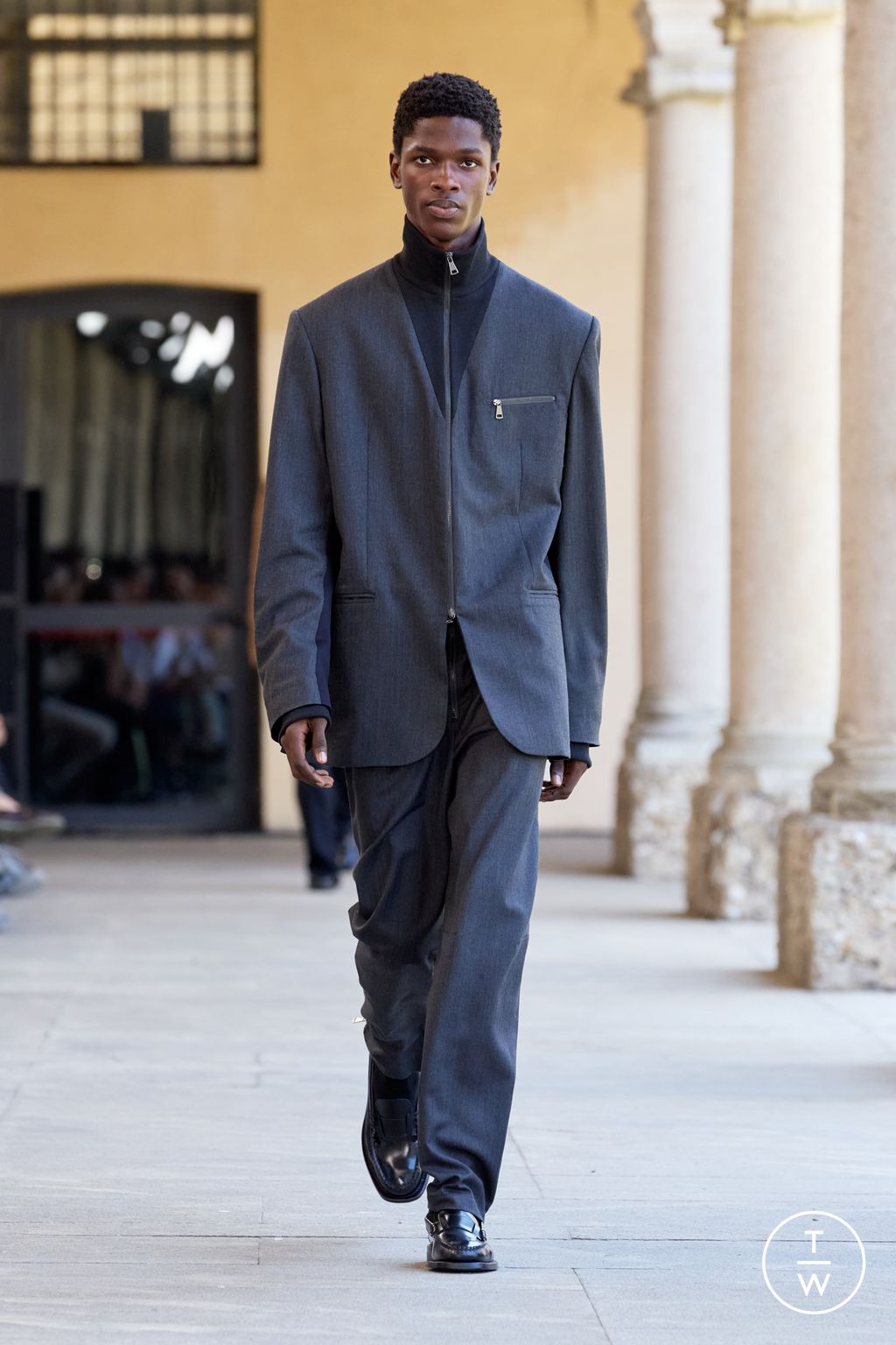 Fashion Week Milan Spring/Summer 2026 look 17 from the Qasimi collection menswear