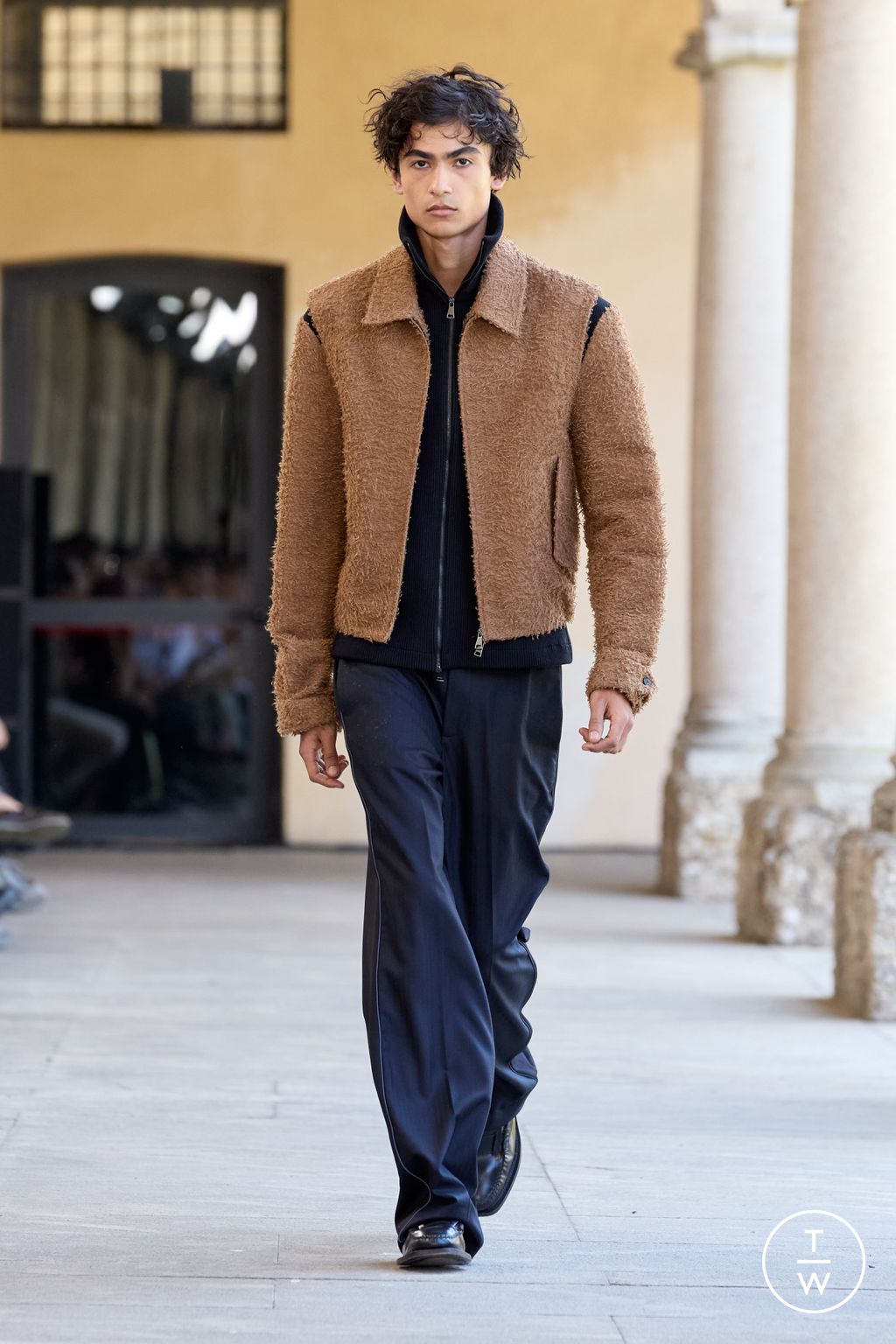 Fashion Week Milan Spring/Summer 2026 look 18 from the Qasimi collection menswear