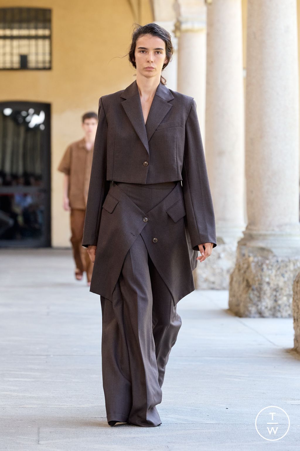 Fashion Week Milan Spring/Summer 2026 look 19 from the Qasimi collection menswear