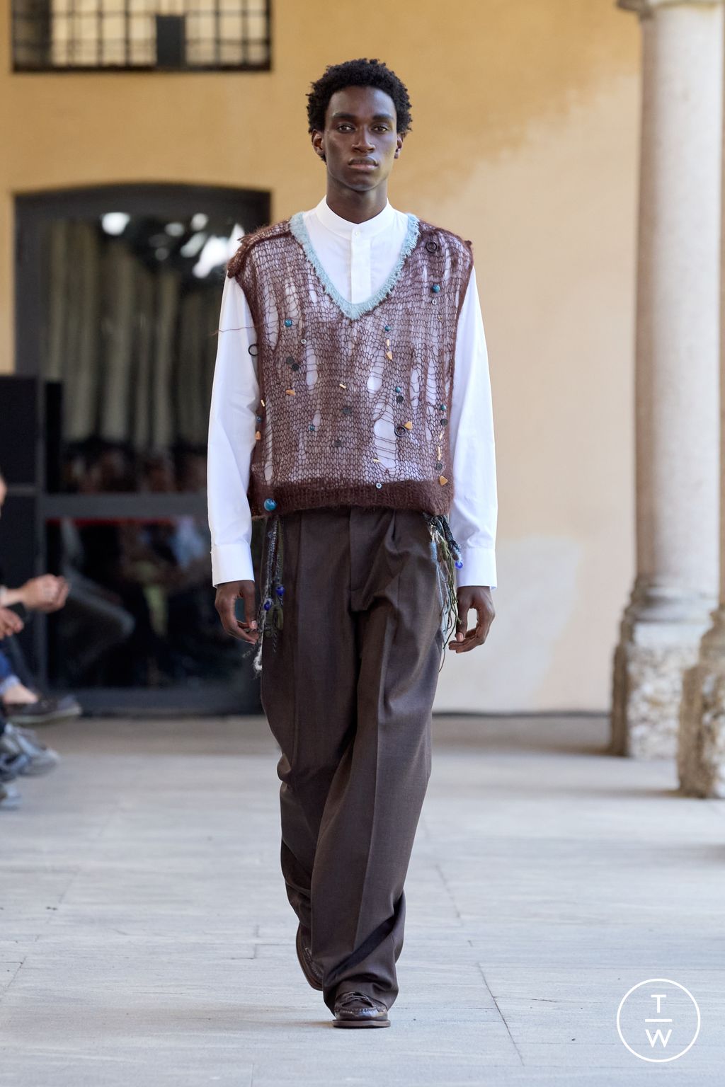Fashion Week Milan Spring/Summer 2026 look 22 from the Qasimi collection menswear