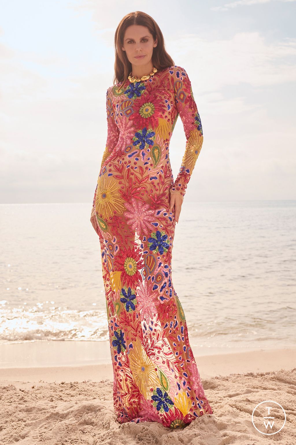 Fashion Week New York Resort 2024 look 27 from the Naeem Khan collection womenswear