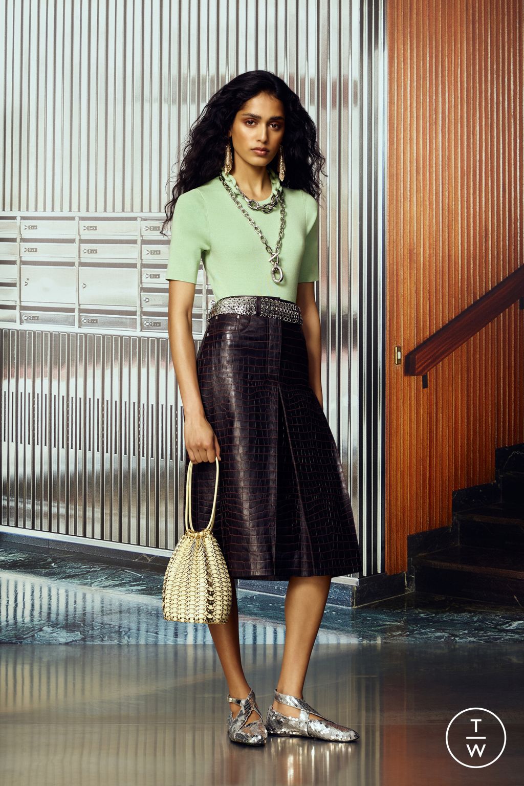 Fashion Week Paris Resort 2026 look 3 from the Rabanne collection womenswear