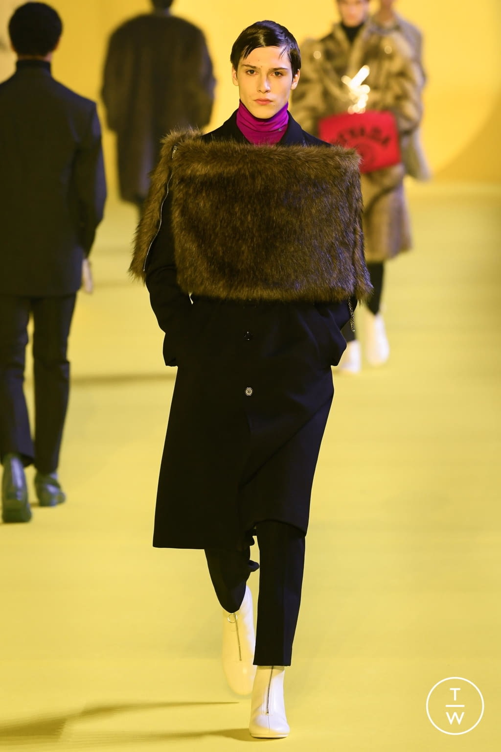 Fashion Week Paris Fall/Winter 2020 look 14 de la collection Raf Simons menswear