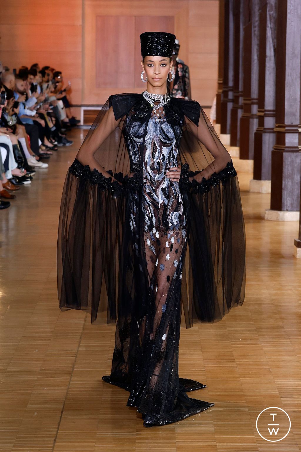 Fashion Week Paris Fall/Winter 2024 look 100 from the Rahul Mishra collection couture