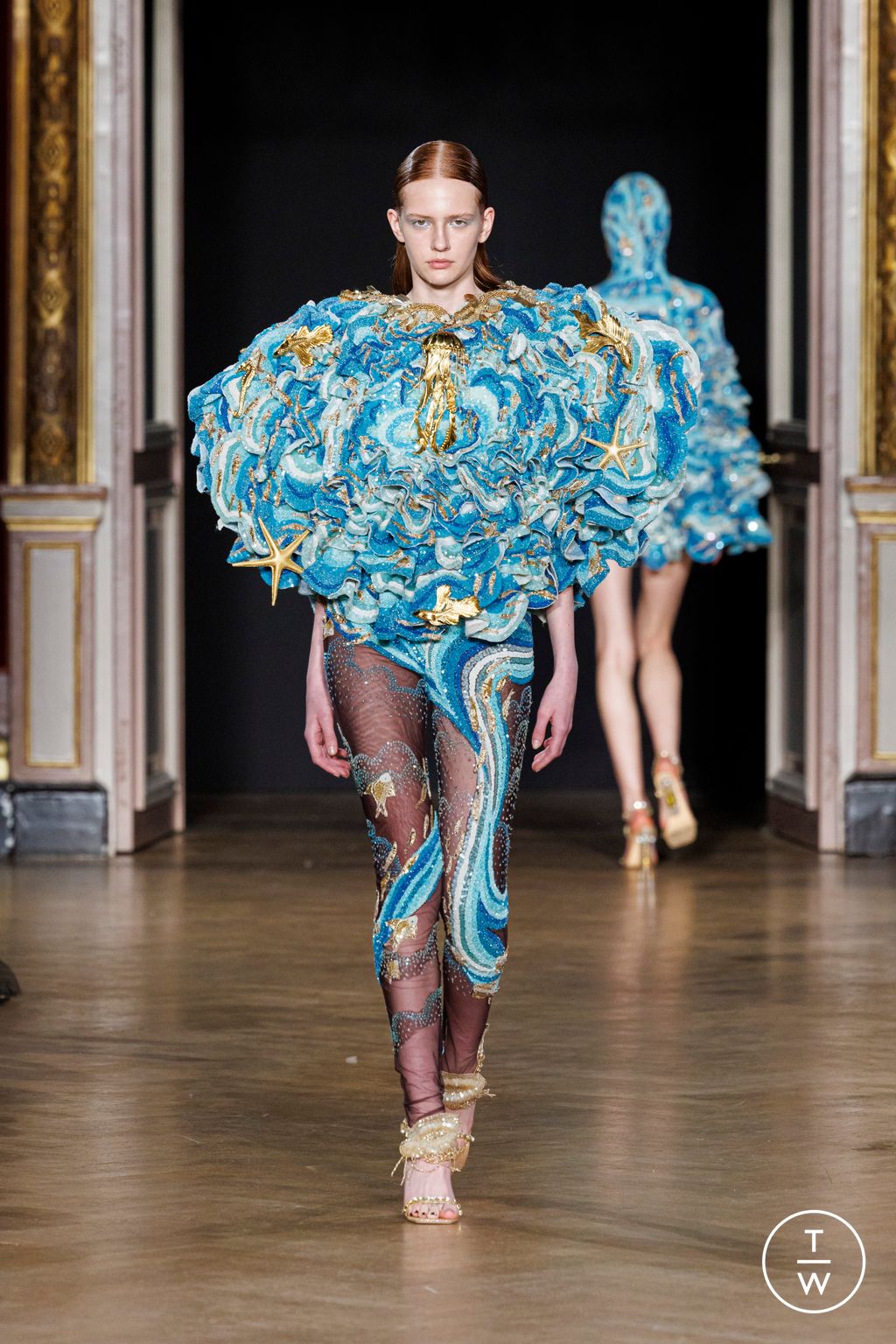 Fashion Week Paris Spring/Summer 2023 look 10 from the Rahul Mishra collection couture