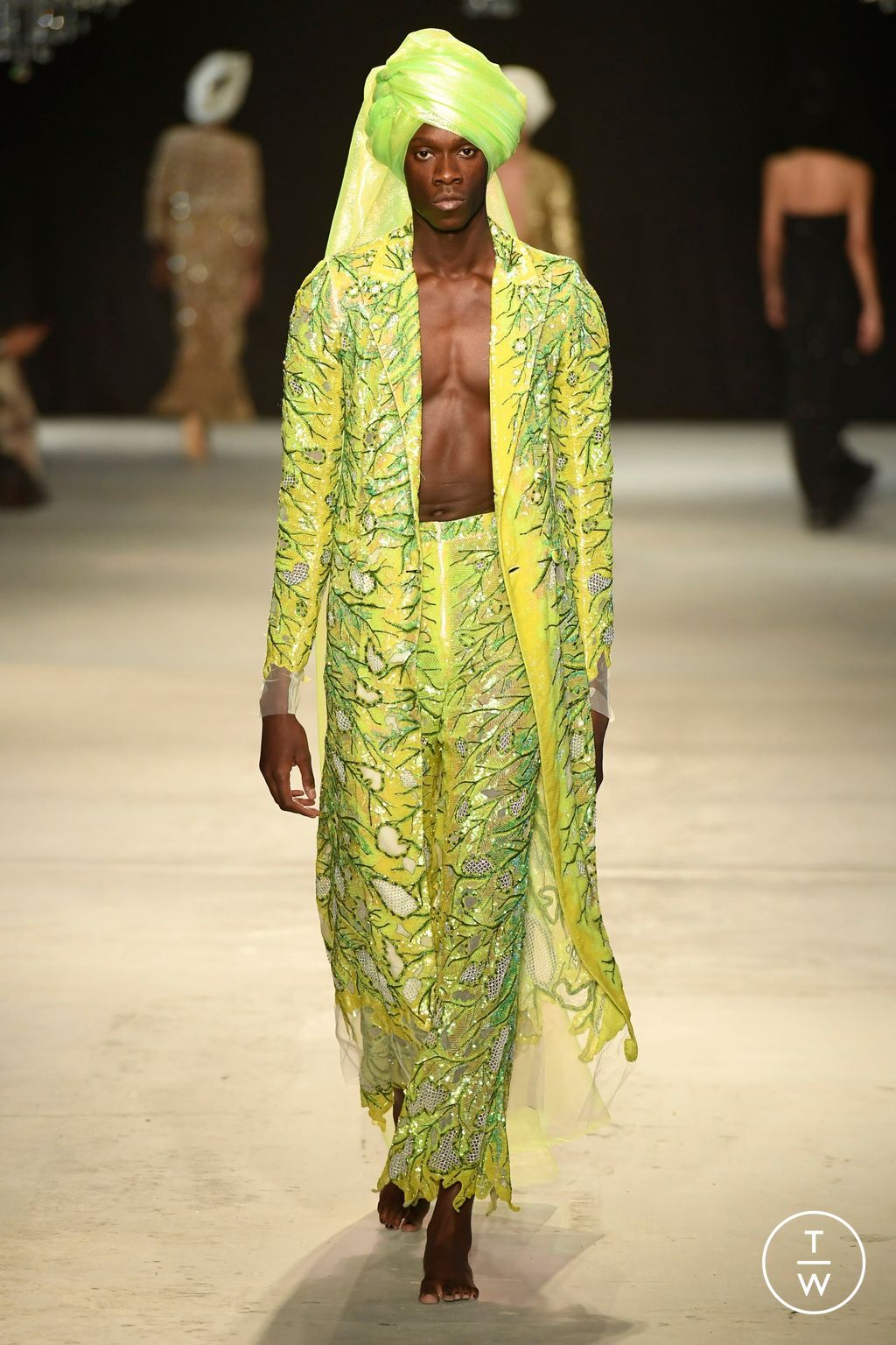 Fashion Week Paris Spring/Summer 2024 look 25 de la collection Rahul Mishra couture