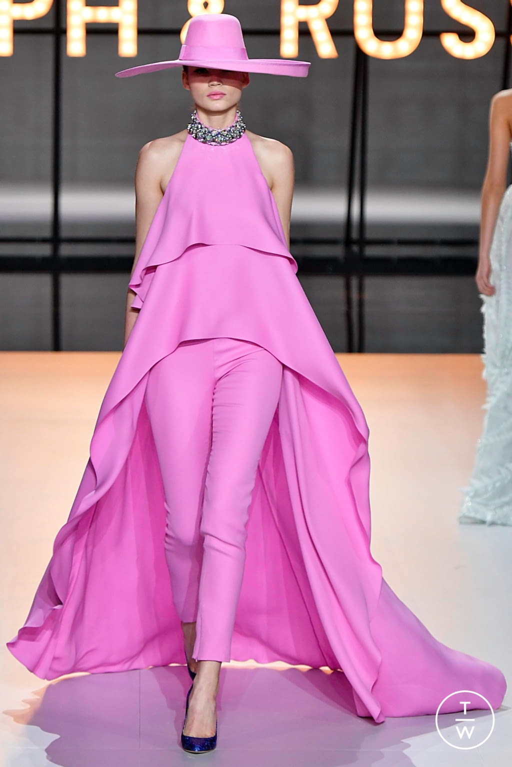 ralph and russo pink dress