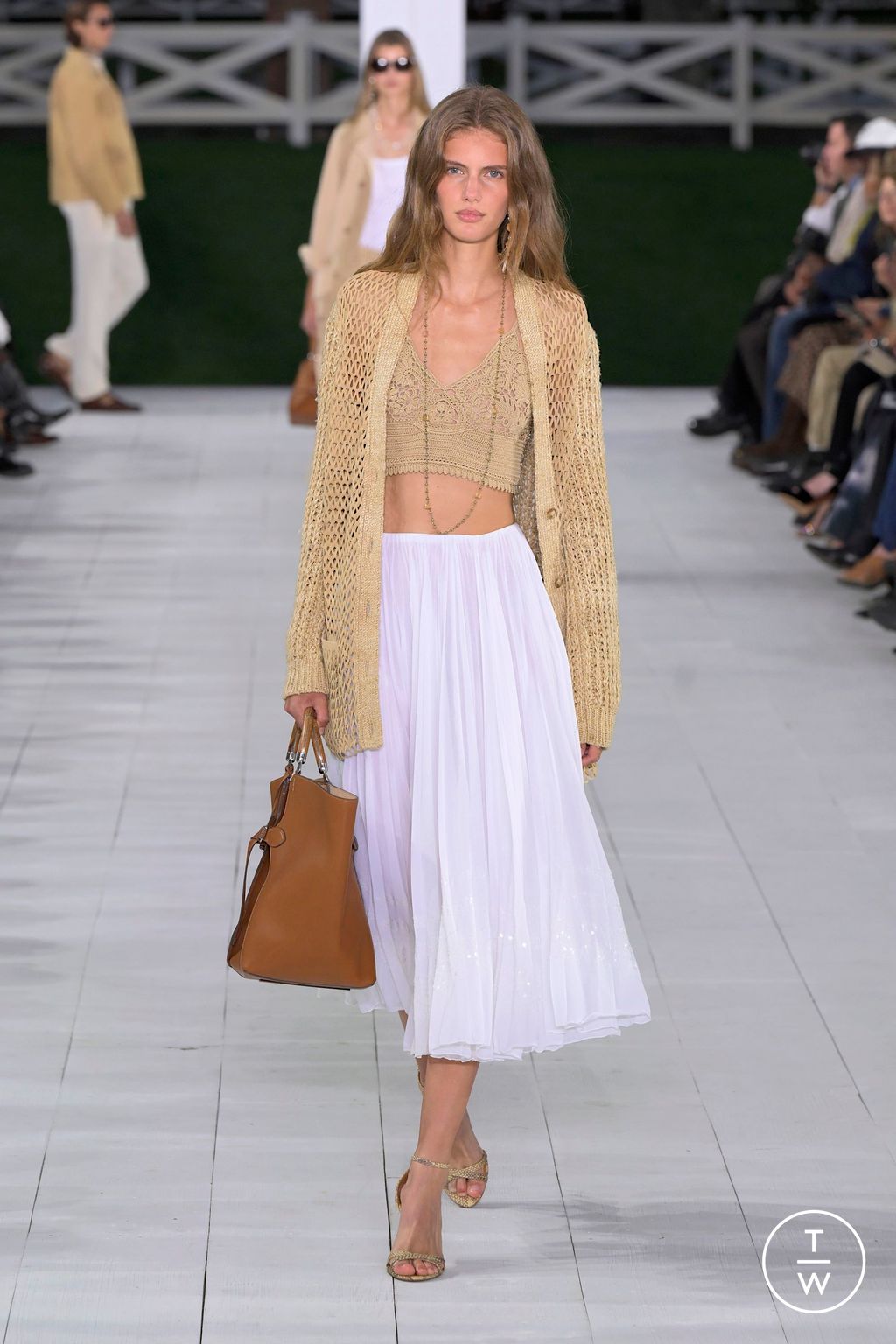 Fashion Week New York Spring-Summer 2025 look 12 from the Ralph Lauren collection womenswear