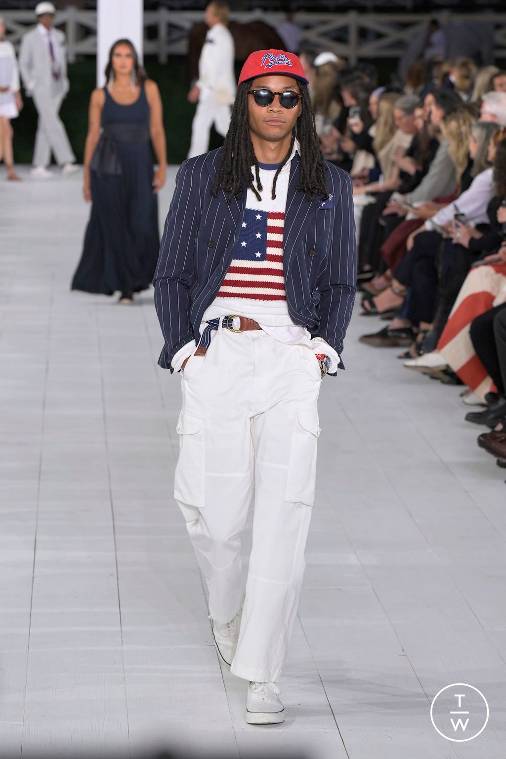 Fashion Week New York Spring/Summer 2025 look 58 from the Ralph Lauren collection womenswear