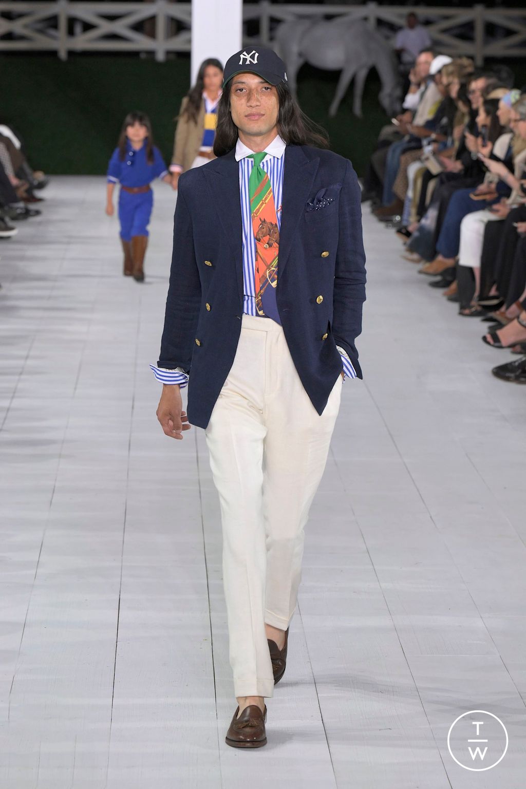 Fashion Week New York Spring-Summer 2025 look 96 from the Ralph Lauren collection womenswear
