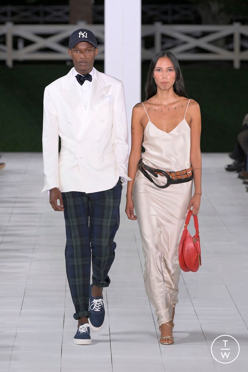 Fashion Week New York Spring-Summer 2025 look 104 from the Ralph Lauren collection womenswear