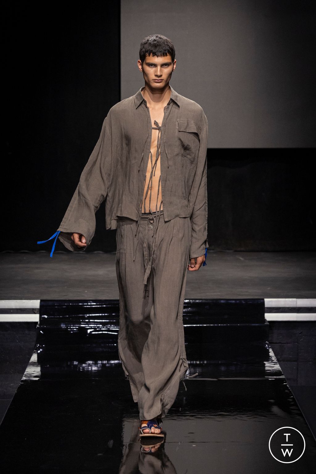 Fashion Week Paris Spring-Summer 2025 look 55 from the Saudi 100 collection menswear
