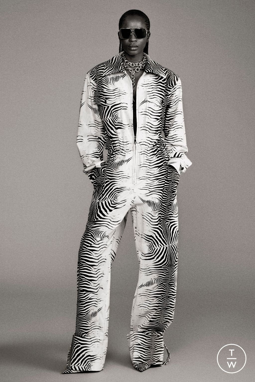 Fashion Week Milan Resort 2025 look 6 from the Roberto Cavalli collection womenswear