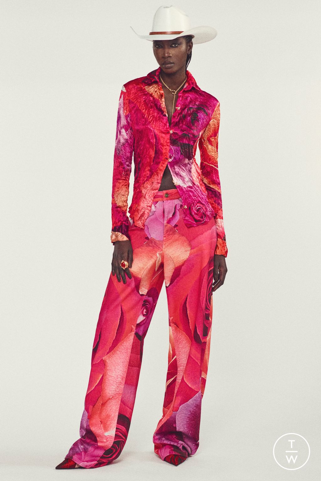 Fashion Week Milan Resort 2025 look 30 from the Roberto Cavalli collection womenswear