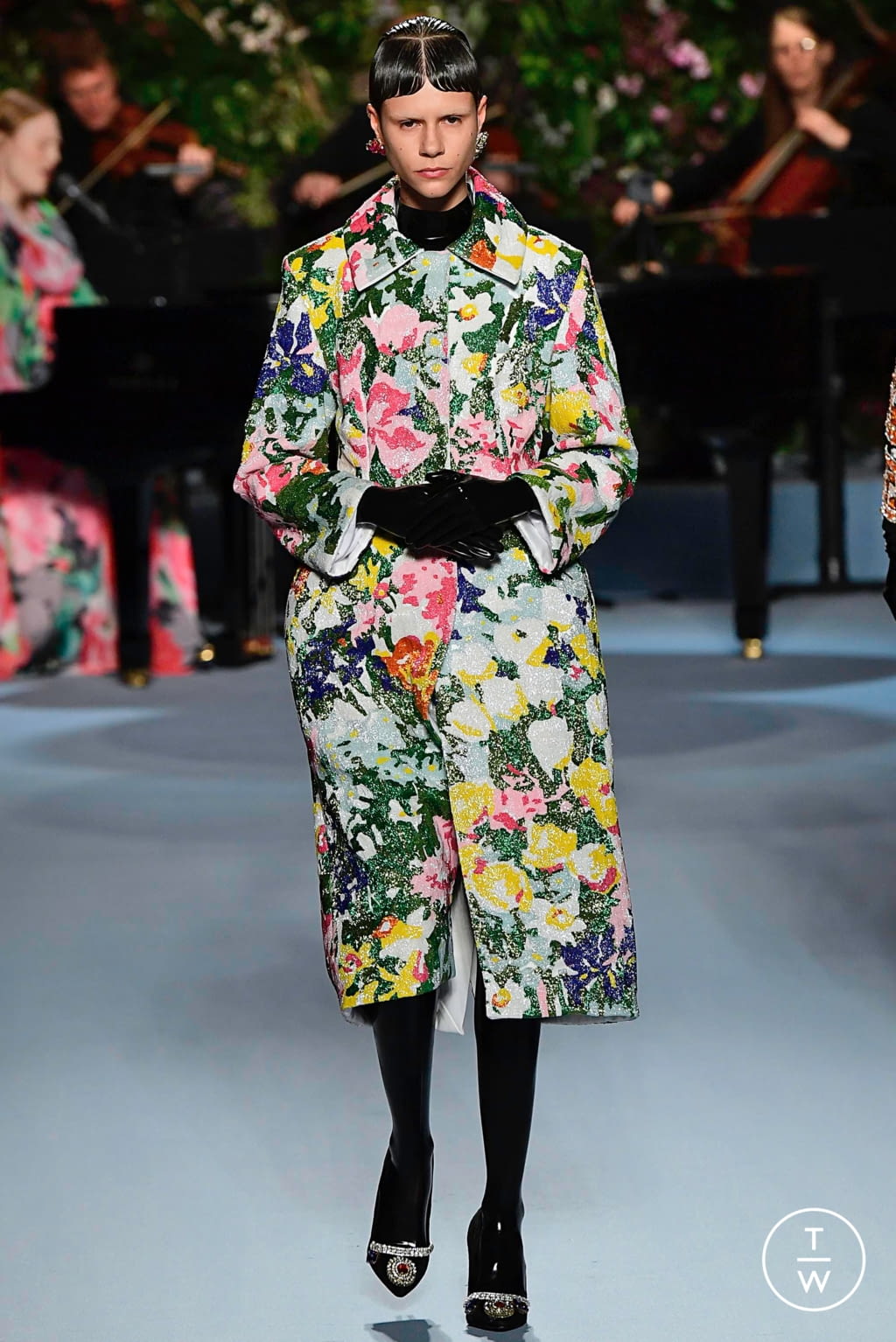 Fashion Week London Fall/Winter 2019 look 9 de la collection Richard Quinn womenswear