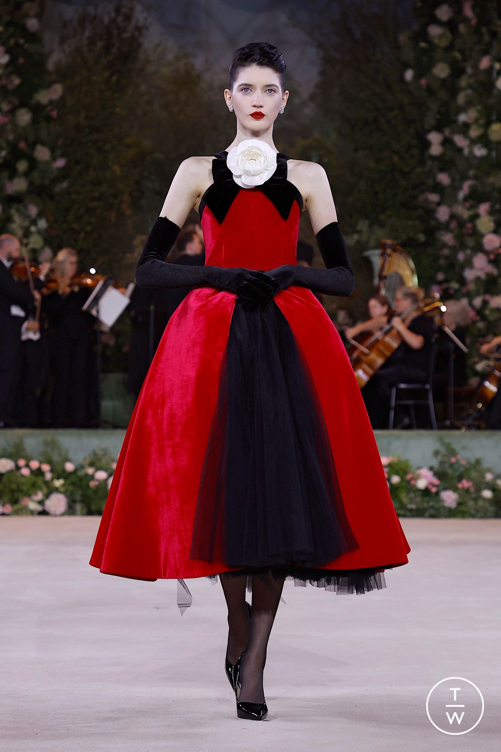 Fashion Week London Spring/Summer 2026 look 25 from the Richard Quinn collection womenswear